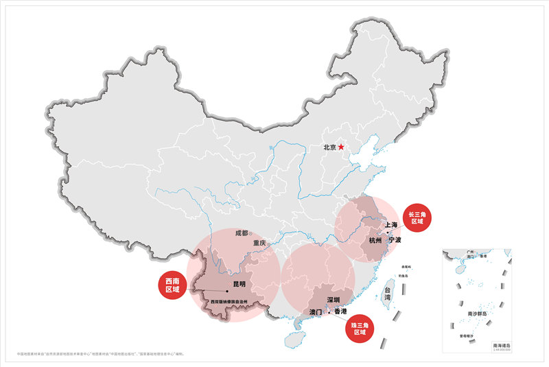3308维多利亚线路检测中心全国布局图